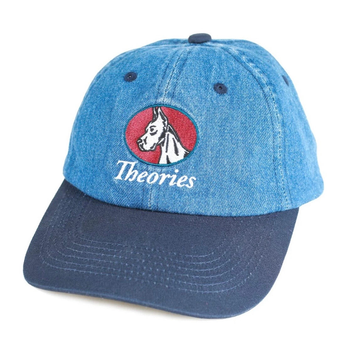 Theories Champ Strapback Hat Blue Denim