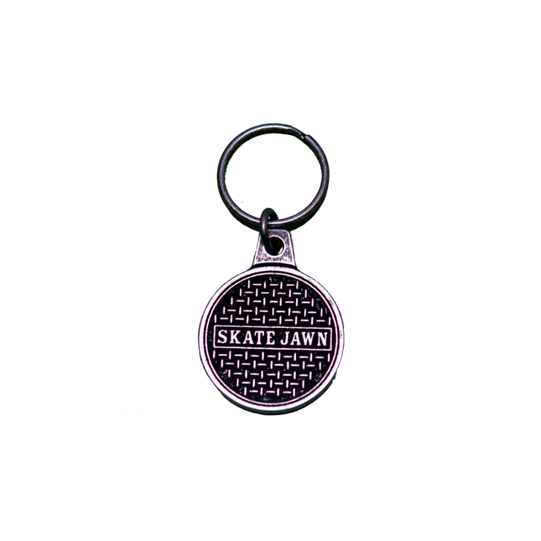 Sewer Cap Metal Keychain