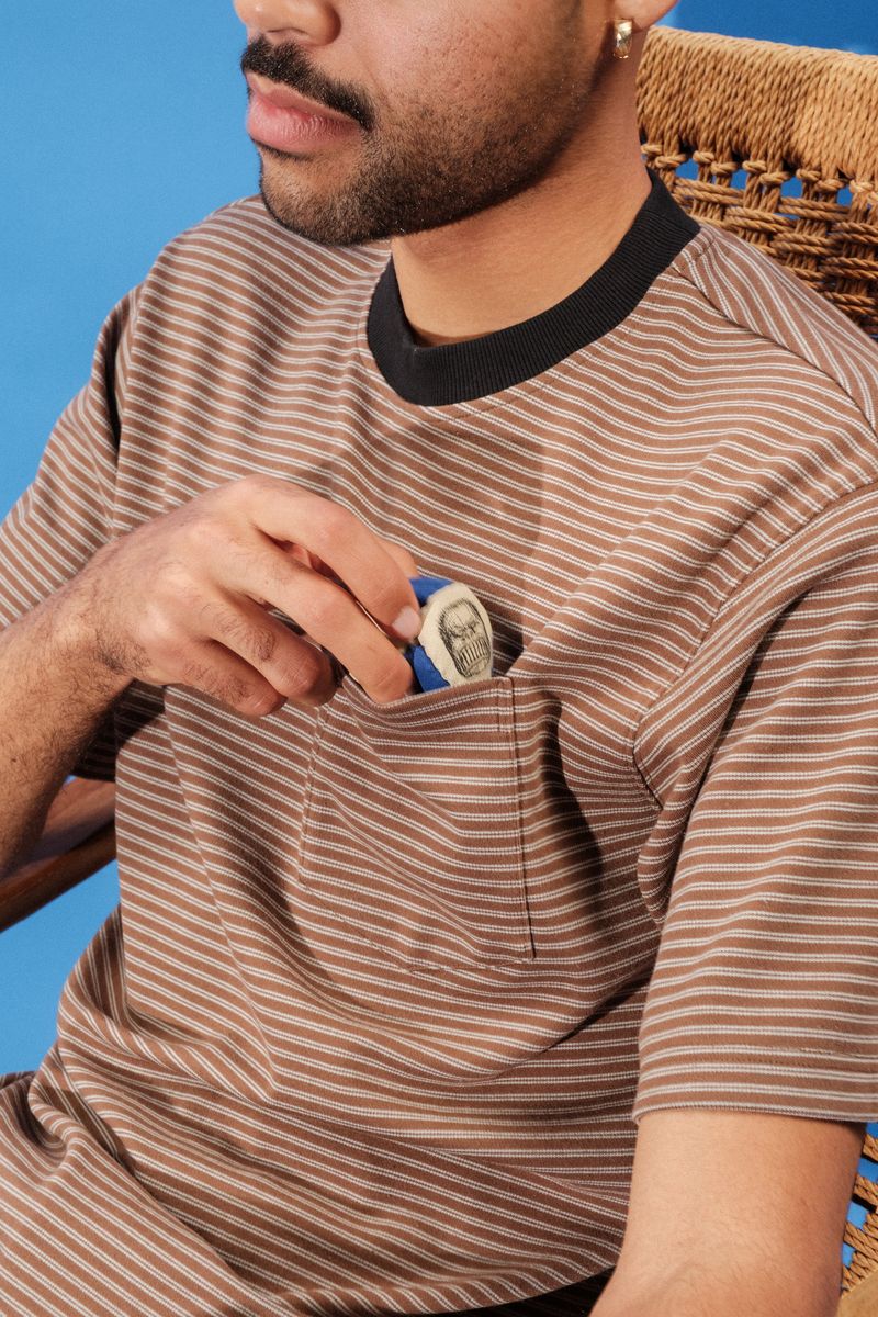 Quasi ISO Striped Pocket Tee