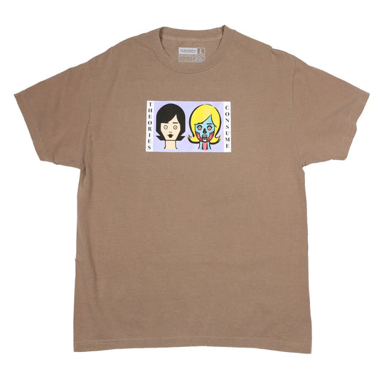 Theories Consume Garment Dyed Tee Faded Brown