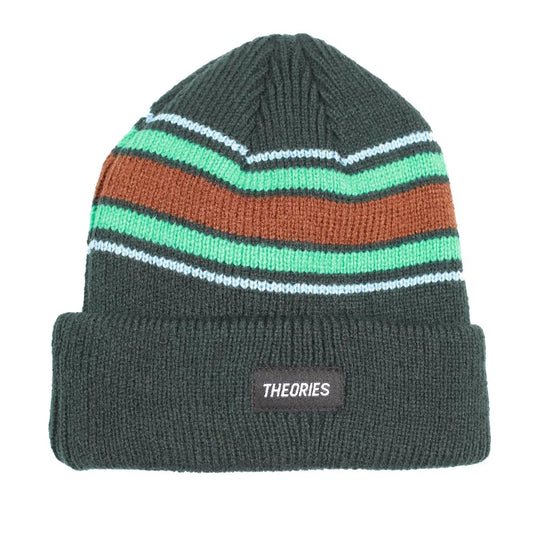 Theories Stamp Stripe Rib Knit Beanie Palm