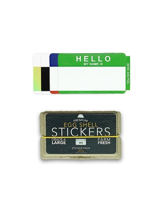 EGG SHELL STICKER PACK (HELLO MY NAME IS) - MIXED PACK