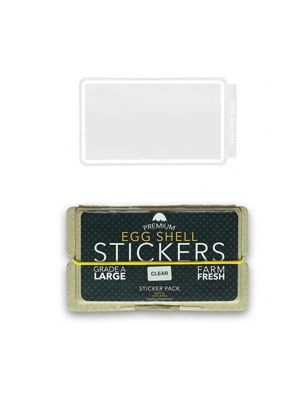 EGG SHELL STICKER PACK - CLEAR (LINE BORDER)